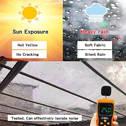 Aglzwy 4 Pcs Garden Gazebo Curtains Outdoor Curtains Waterproof Resist The Cold & Keep Warm Transparent Tarpaulin, With Anti-Rust Grommet & Customizable (Color : +Corners, Size : 12' X 15') #TOP4
