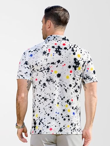 JEMLDL Ink-Splatter Golf Polo