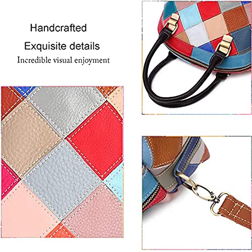 Bolso Dome Satchel para mujer en cuero genuino miniatura 7