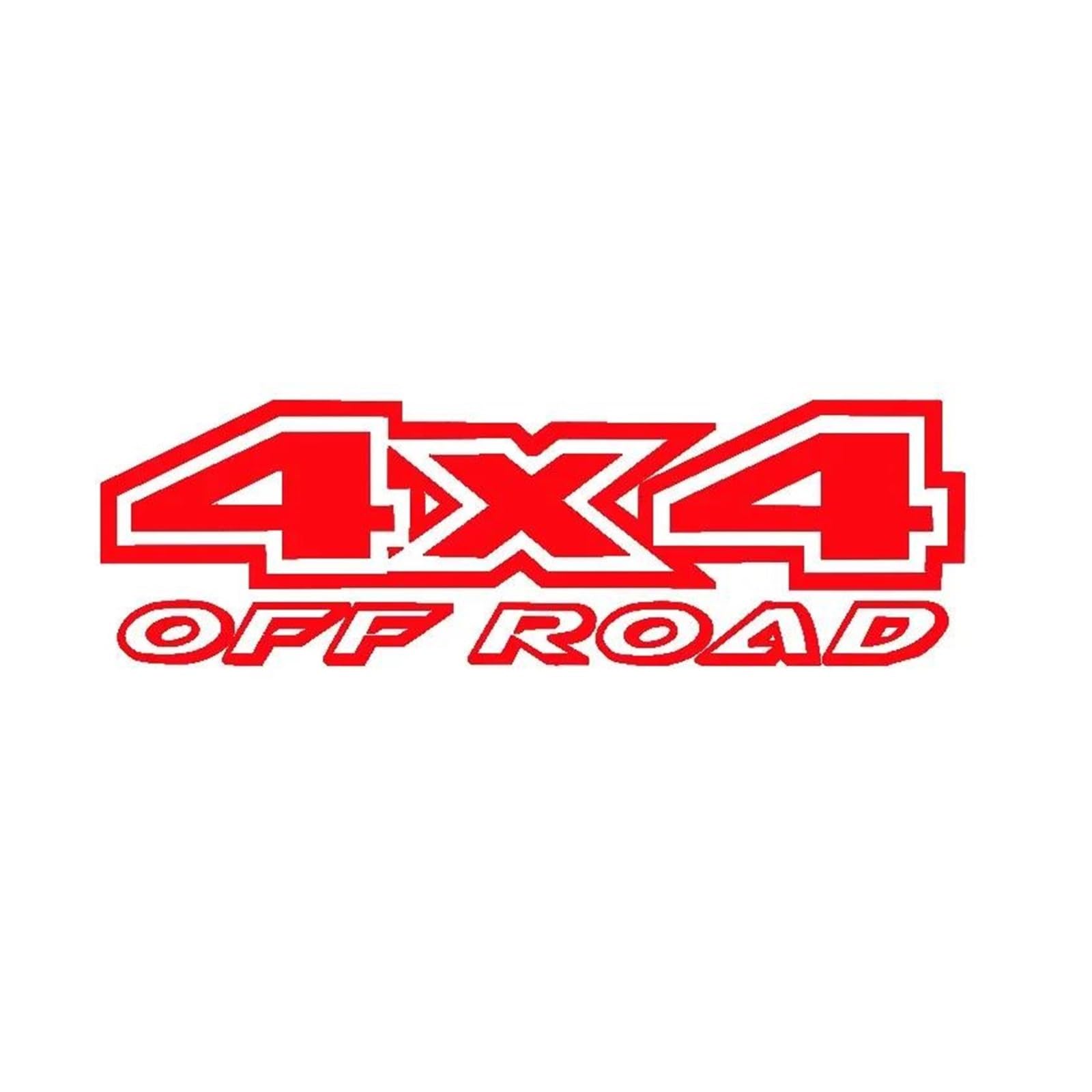Decoration 4X4 Off Road Car Sticker Auto Body Bumper Windows Motorcycle Film Decal Tuning Accessories(Red)