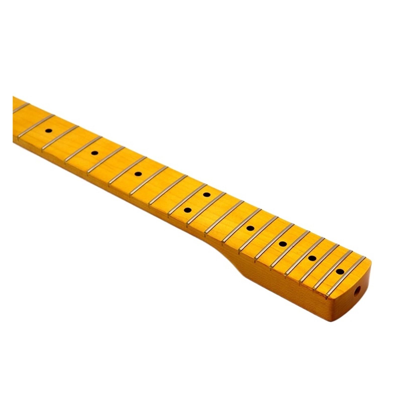 Chitarra elettrica St Neck 6 corde 21 tasti Manico for mancini Manico in legno di acero Leggermente giallo lucido Manico for chitarra modificato fai-da-te