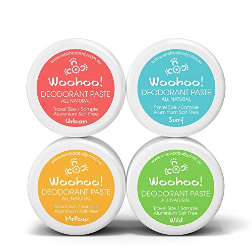 Woohoo! Body All-Natural Deodorant Paste (4 Pack, Trial Size) 