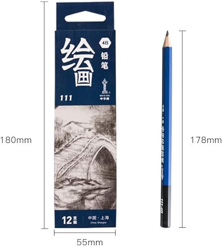 Miniatura 2 de Lápices de dibujo de bocetos 12B, suministros de arte, 12 lápices gruesos que no son fáciles de romper