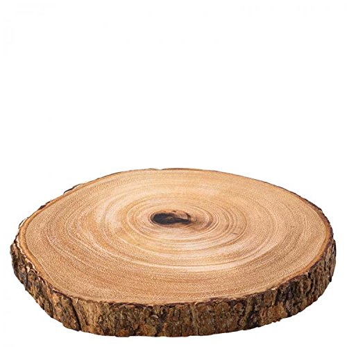 Utopia by CheflineSet of 3 Darwin Board, Acacia Wood, 7.5"/20cm, Tree Chunk Base, Table Presentation