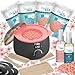My Skin WAX Chauffe Cire Épilation Professionnel avec Bol Silicone – Appareil Numérique, Kit Cire Sans Bande 400g, Perles de Cire Hypoallergénique Basse Température, Maillot, Visage, Corps