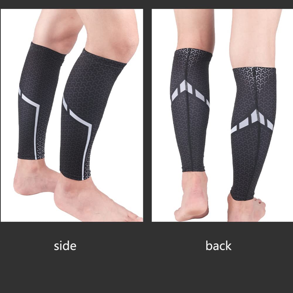 Jambières de compression for mollets for hommes, for la course à pied, la randonnée, le cyclisme, protection haute, élastiques, for le sport,Protections pour les jambes(Green,XL)