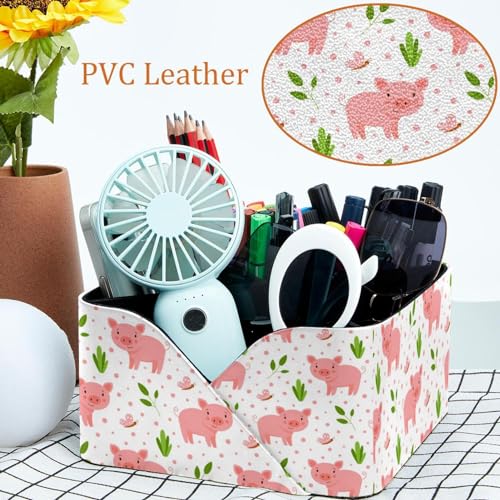 Organiseur de bureau cochon à 4 compartiments pour stylos - 6