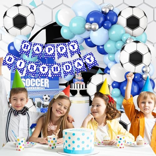 Image of Rozi Decoration Sport Theme Birthday Decoration Items Set of 57 Pcs | Football Theme Birthday Decoration | Kids Birthday Decoration Items for Boys | Soccer Birthday Decoration