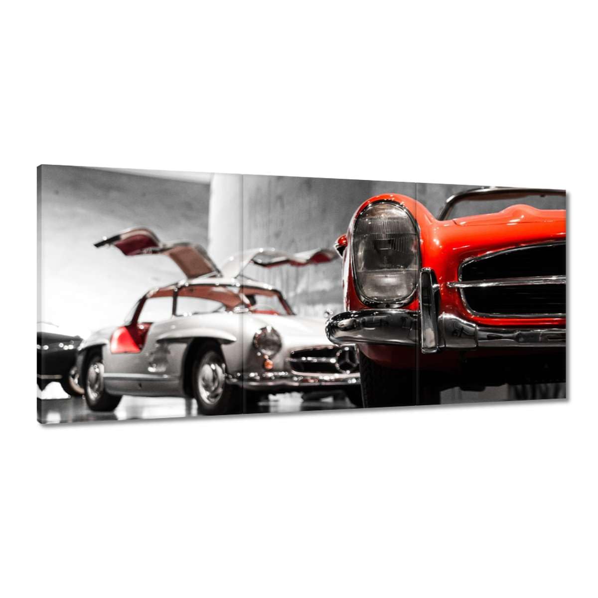 Tableau voiture classique déco murale vintage 150x70