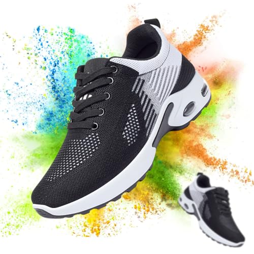 Image of Padgene Womens Sneakers Air Cushion Running Shoes Lightweight Tennis Walking Shoes Mesh Breathable Gym Work Fashion Sneakers Athletic Comfortable Casual