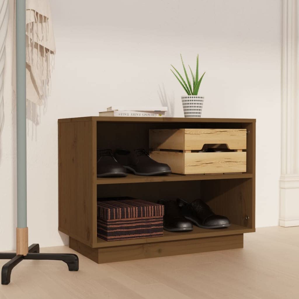 Zapatero de madera maciza para una entrada despejada y un recibidor acogedor
