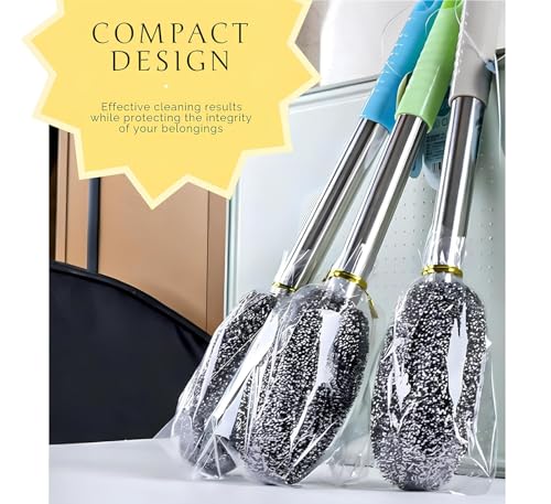 Image of Stainless Steel Wire Cleaning Brush with Long Handle Kitchen Cleaning Tool, Compatible with Sports Bottles, Baby Bottles, Tumblers, Water Cups