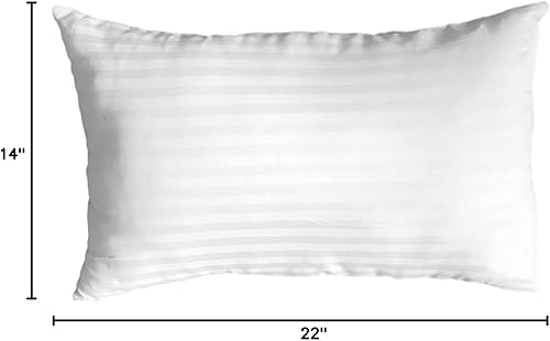 Miniatura 7 de Insertos de almohada lumbar de 14 x 22 pulgadas, almohadas decorativas de rayas de 15.87 oz para dormir y cama