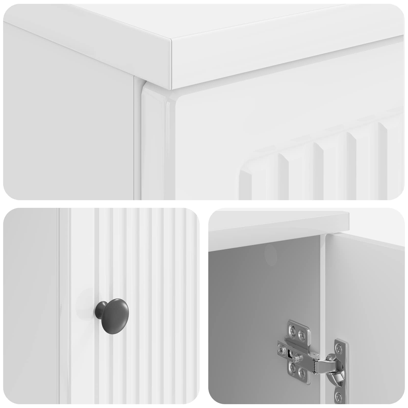 Scrivania bianco lucido in legno ingegnerizzato 142,5 x 50 x 75 cm con ripiano e cassetto, tavolo scrittoio per computer, postazione lavoro per ufficio, studio, smartworking, gaming