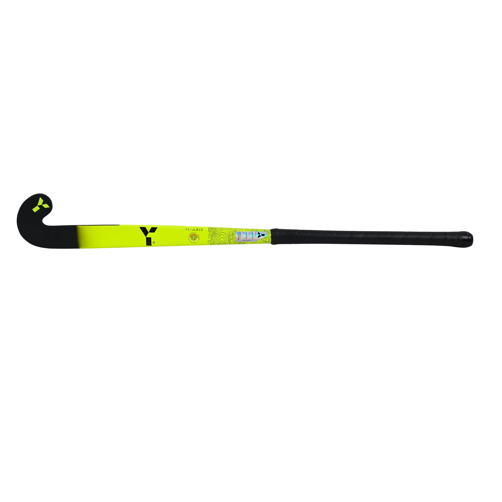 Y 1 palo de hockey, JLB, palo de hockey junior, 10% carbono, 90% fibra de vidrio, forma de arco bajo, palo de hockey junior, palo de hockey para niños, palo de hockey para niñas, 34