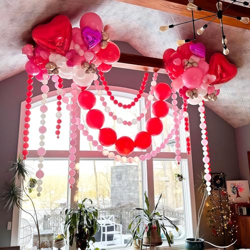 Image of Pastel Pink Quick Link Balloons, 100PCS 10 Inch Baby Pink Linking Balloons for Making Balloon Wall Heart Arch, Tails Balloon for Girls Wedding Birthday Baby Shower Valentine's Party Decorations