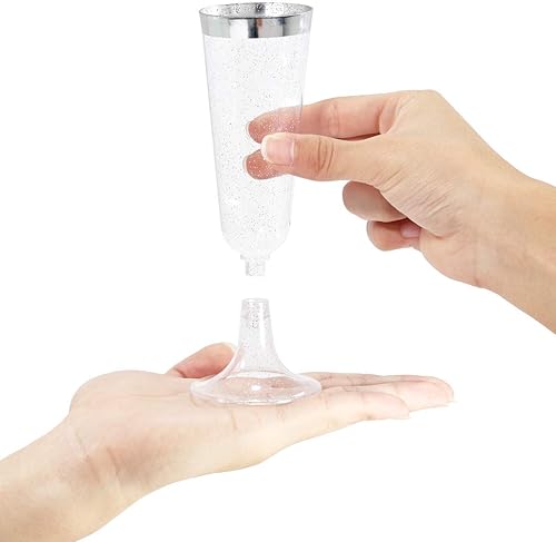 Miniatura 7 de WDF - 60 platos desechables cuadrados de plástico transparente de 7 pulgadas, para entradas, postres, ensaladas, para fiestas y bodas