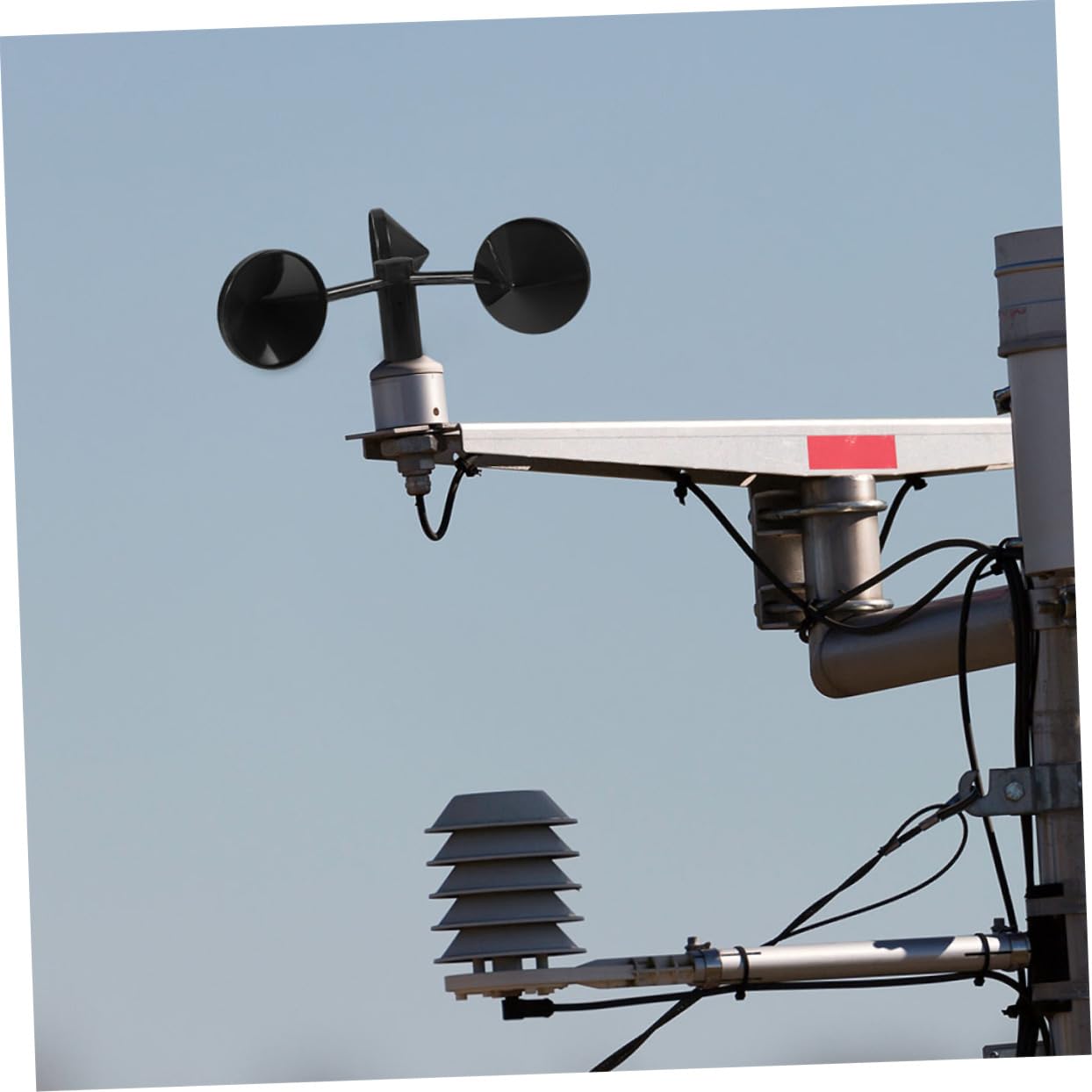 3 Stück Abs Windmessersensor Ersatz Anemometerbecher Schwarz mit Schutzfunktion für Präzise Windgeschwindigkeitsmessung im Außenbereich