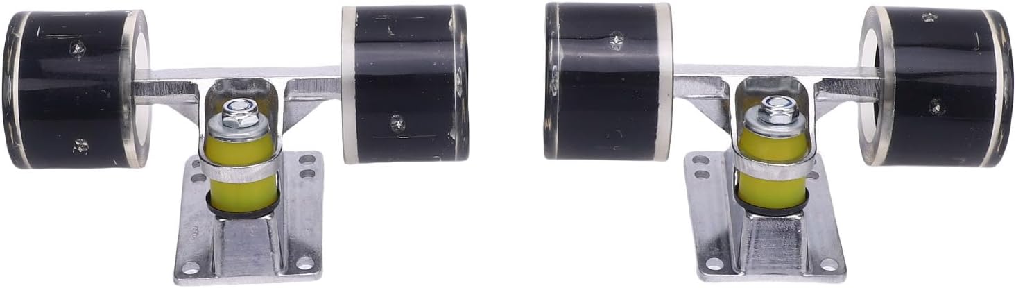 Drfeify Skateboard Trucks Wheels Combo 3.2 Inch Aluminum Alloy Trucks with PU Magnetic Core Friction Wheels Vibrant Lights for Night Skating Lightweight Wellbalanced for Cruiser