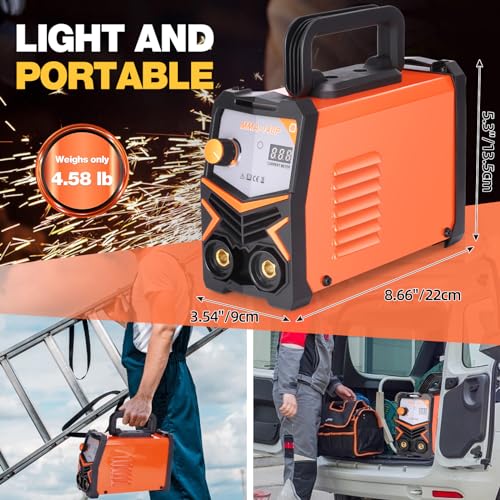 LAKIX Stick Welder Machine 110/220V, 140A MMA arc welding Machine, dc Inverter Welder with Digital Display and Hot Start Arc Force Anti-Stick