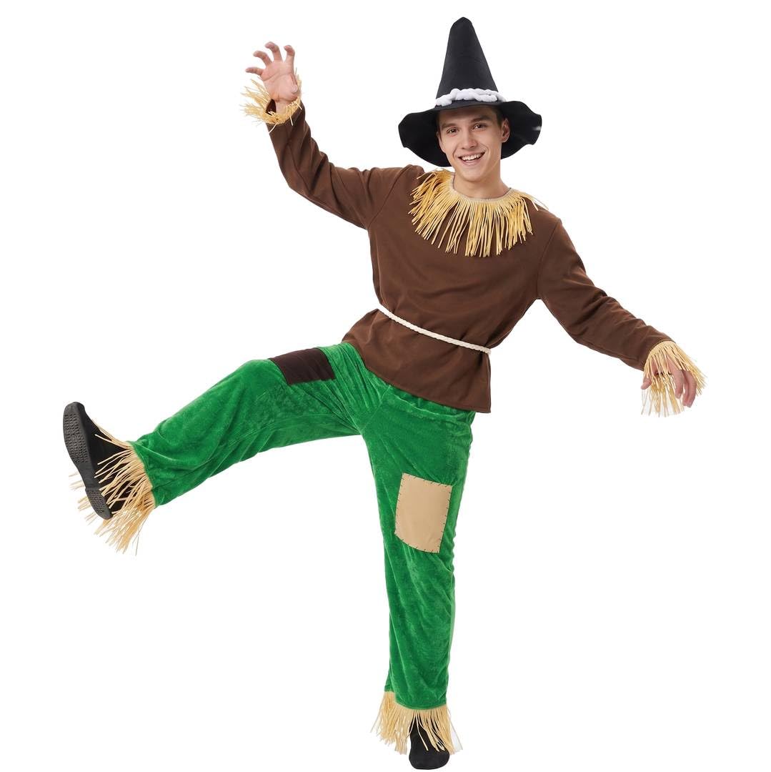 Adults Scarecrow Fancy Dress Costume Halloween World Book Day - S