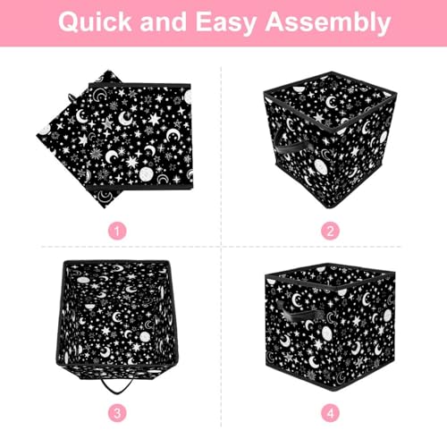 Cube de rangement pliable avec poignees pour optimiser l'espace - 6