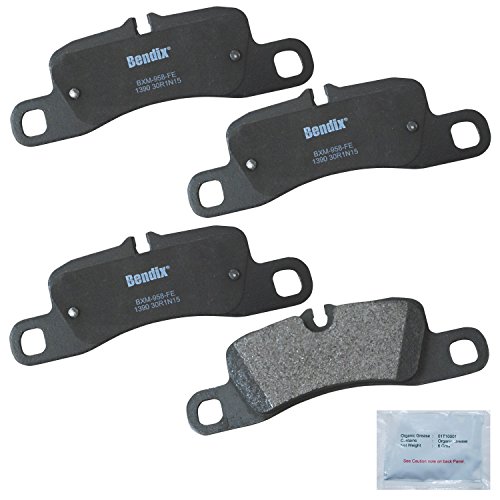 Image of Bendix Priority1 CFM1390 Semi-Metallic Rear Brake Pads for Porsche Cayenne 2011-2009, Cayenne 2015