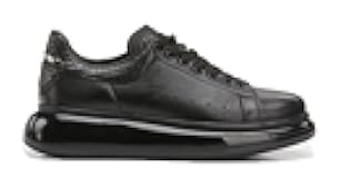 Queen Air Men's Fashion-Sneakers | Genuine Leather Perforated Oversized Thick Sole High Platform