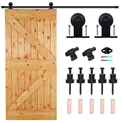 182CM/6FT puertas acero puerta corrediza de granero Hardware Herraje para Puerta de Granero Corredera de Perchas en forma de T