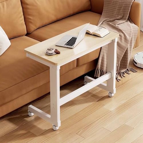 Mobile C-Shaped Bedside Table on Wheels – Versatile Coffee Table with Dual Corner Options, Fixed & Movable Design Perfect for Living Rooms, Bedrooms, & Lounges (100cm)