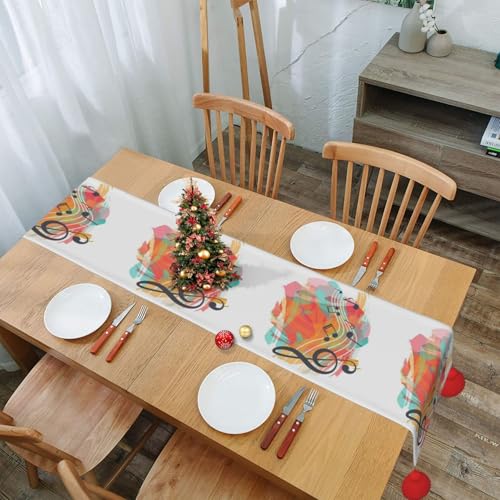 Chemin de table antidérapant anti-glisse avec pompons de décoration - 8