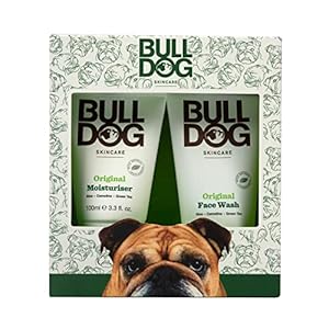 Bulldog Skincare – Original Skincare Duo, Gift Set for Men (x1 Original Moisturiser 100ml, x1 Original Face Wash 150ml)