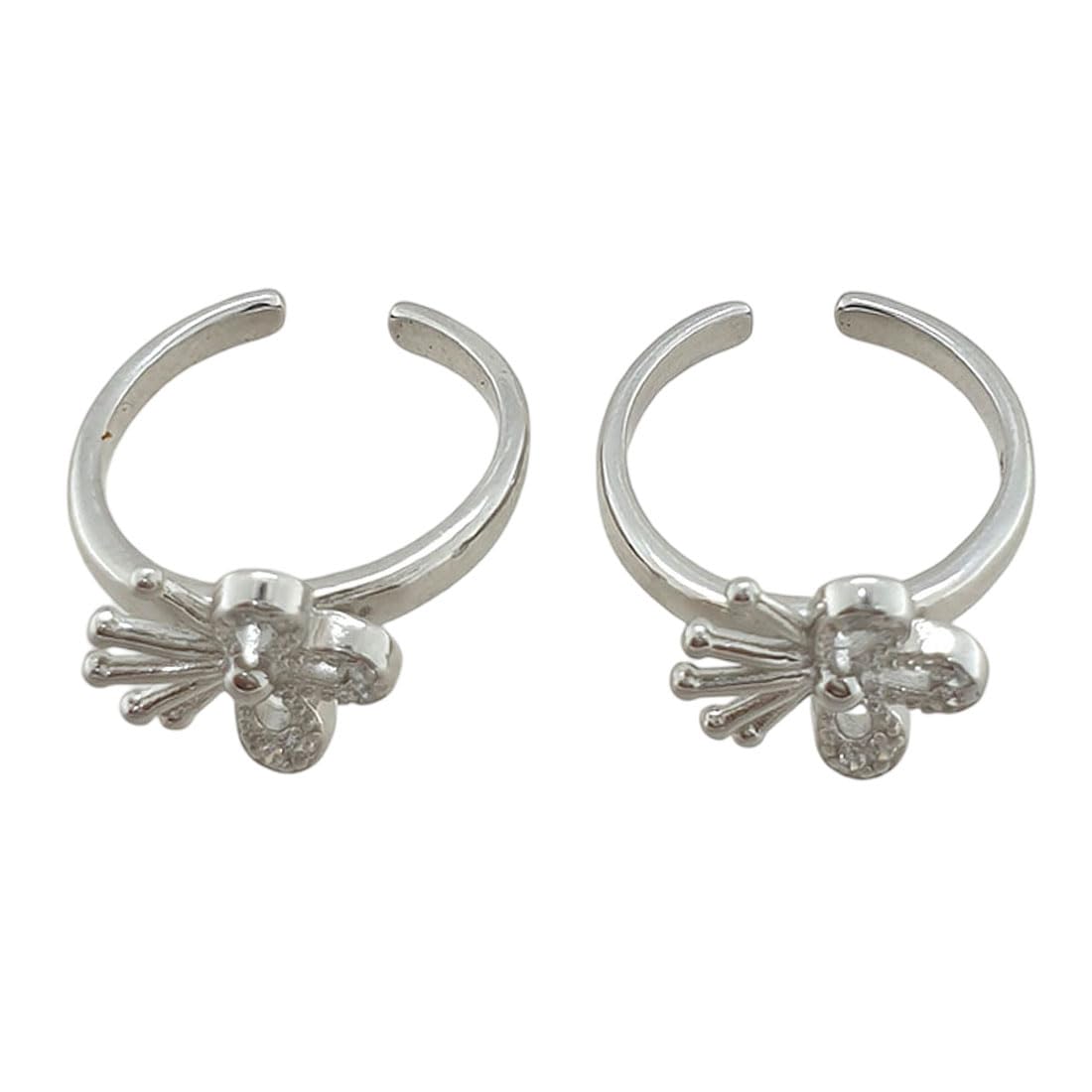 sahiba gems 925 Sterling Silver Designer Toe Rings (Chandi Bichhiya) For Women ~ 2 Pieces-picture-30