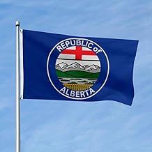Republic of Alberta Flag Banner 3x5ft Vivid Color Double Stitched with 2 Brass Grommets