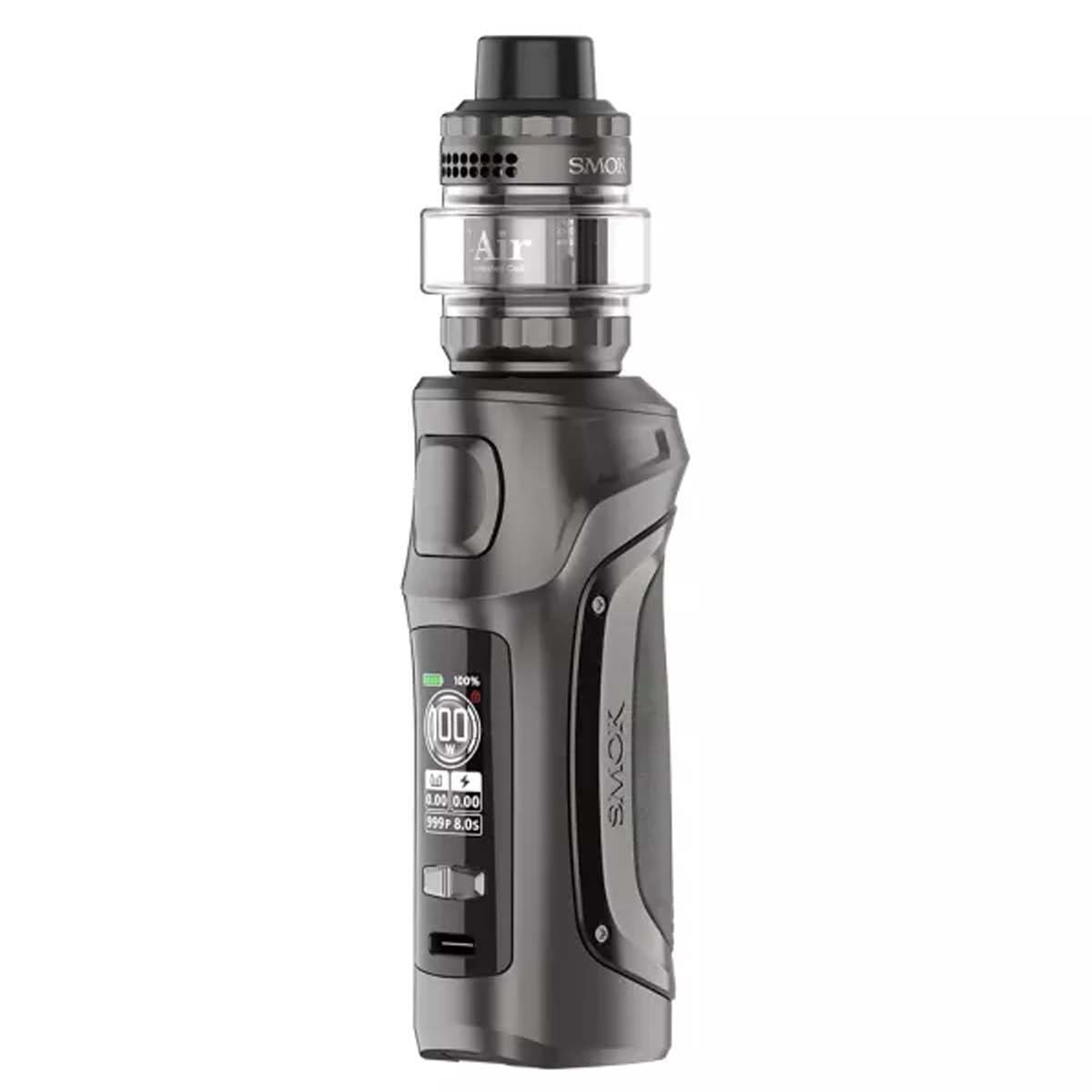 SMOK Smok Mag Solo Kit 100W T-Air Sub Tank 2X TA Coils Fast Charging Variable Wattage Temperature Control BATTERY SOLD SEPARATELY No Nicotine (Grey Splicing Leather)