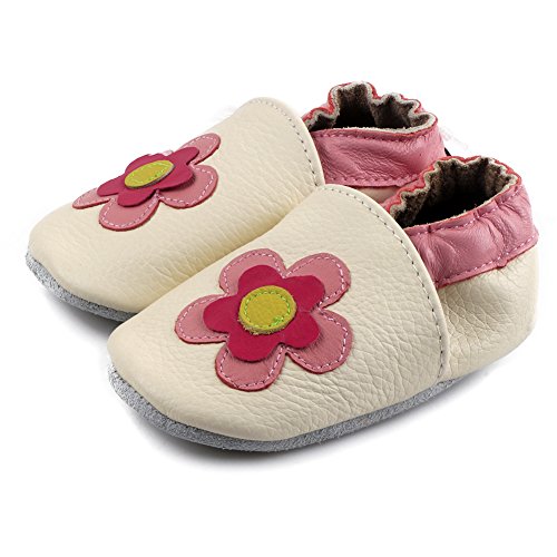 FREE FISHER Baby Girls Boys Shoes Toddler Soft Sole Prewalker First Walker Crib Shoes Baby Moccasins (12-18 Months 5.3