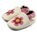 Amurleopard Baby Soft Sole Leather Crib Shoes Infant Toddler First Walking Prewalker Flower 12-18 Months 5.3"