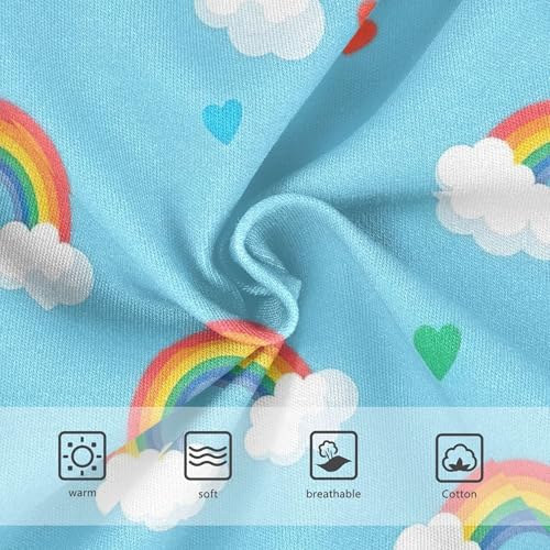 Cotton Toddler Girls Underwear Colorful Rainbows Prints Blue Girl Panties Cute Designer Briefs Girls Undies 2t3