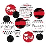 Red Grad - Best is Yet to Come - 2018 Graduation Party Giant Circle Confetti - Red Grad Party Decorations - Large Confetti 27 Count