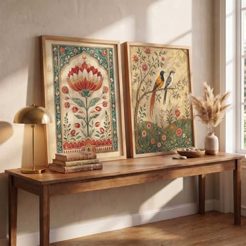 Image of kotart Traditional Art Wall Painting Home Decoration With Frame For Living Room Bed Room Hotel Wall Decor Digital Reprint Engineered Wood Set of 2 (13X17 INCH)