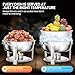 Rengue 6QT Chafing Dishes for Buffet, 4 Pack Stainless Steel Round Chafing Dish Buffet Set, Heating and Cooling Buffet Servers and Warmers, Food Warmers for Parties Buffet,Gatherings,Banquets,Weddings
