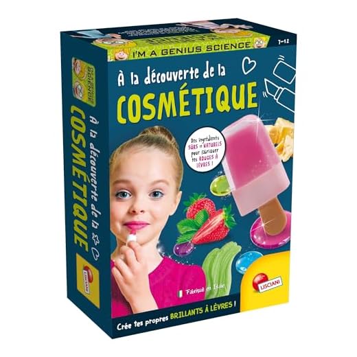 Lisciani - I'M A GENIUS - À la Découverte de la Cosmétique pour Enfants dès 7 Ans - Kit Beauté DIY Enfants - Création de Brillants à Lèvres Parfumés - Ingrédients Naturels - Fabriqué En Italie