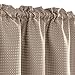 jinchan Kitchen Curtains 45 Inch Tier Curtains Waffle Woven Textured Cafe Curtains Half Window Curtain Set Rod Pocket Light Filtering for Bathroom Sink Laundry Room Basement RV 2 Panels Taupe