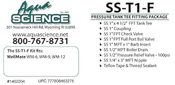 Stainless Steel Installation Tee Package WELLMATE WM-6, WM-9