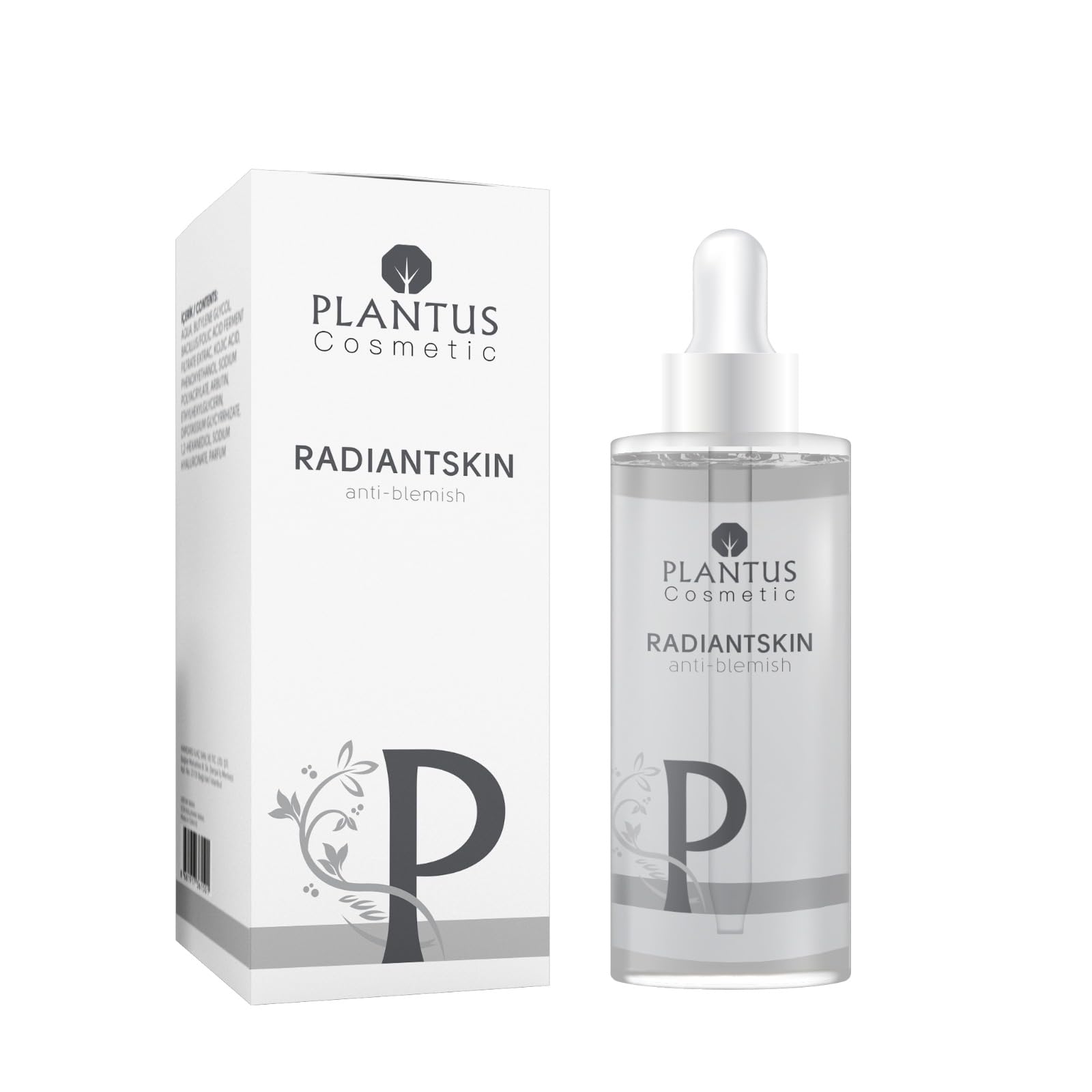 Plantus Cosmetic Radiant Skin Anti-Blemish Serum with Alfa Arbutin, with Bacil/Folic Acid Ferment Filtrate, Kojic Acid & Hyaluronic Acid. Dark Spot Correcting for Blemish Prone Skin
