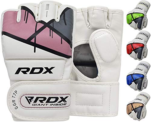 RDX MMA Gloves for Grappling Martial Arts | D-Cut Palm Maya Hide Leather