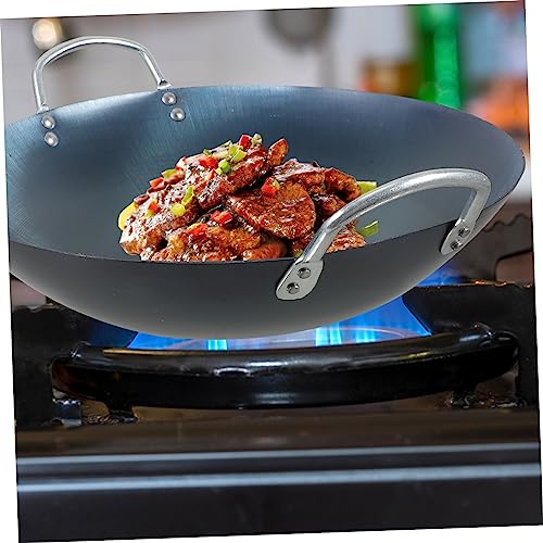 Wok de hierro LIFKOME con asas aislantes miniatura 3