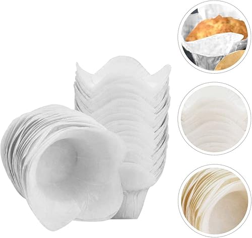 Miniatura 7 de Ciieeo 100 piezas Tulip Cupcake Liner Lotus Baking Cup Pergamino Muffin Latas Tazas Tazas Envoltorios Magdalenas a prueba de grasa para bodas,