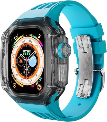 Ya en manzanajugosa.com: MGTCAR Kit de modificación de correa de reloj de goma transparente de lujo de 49 mm, para Apple Watch Ultra Serie 8, accesorios de repuesto, 49mm, Agate