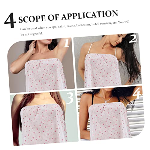 HEALLILY 20 Peças Saia De Banho De Algodão Não Tecido Envoltório Corporal Envoltório De Banho Spa Ve